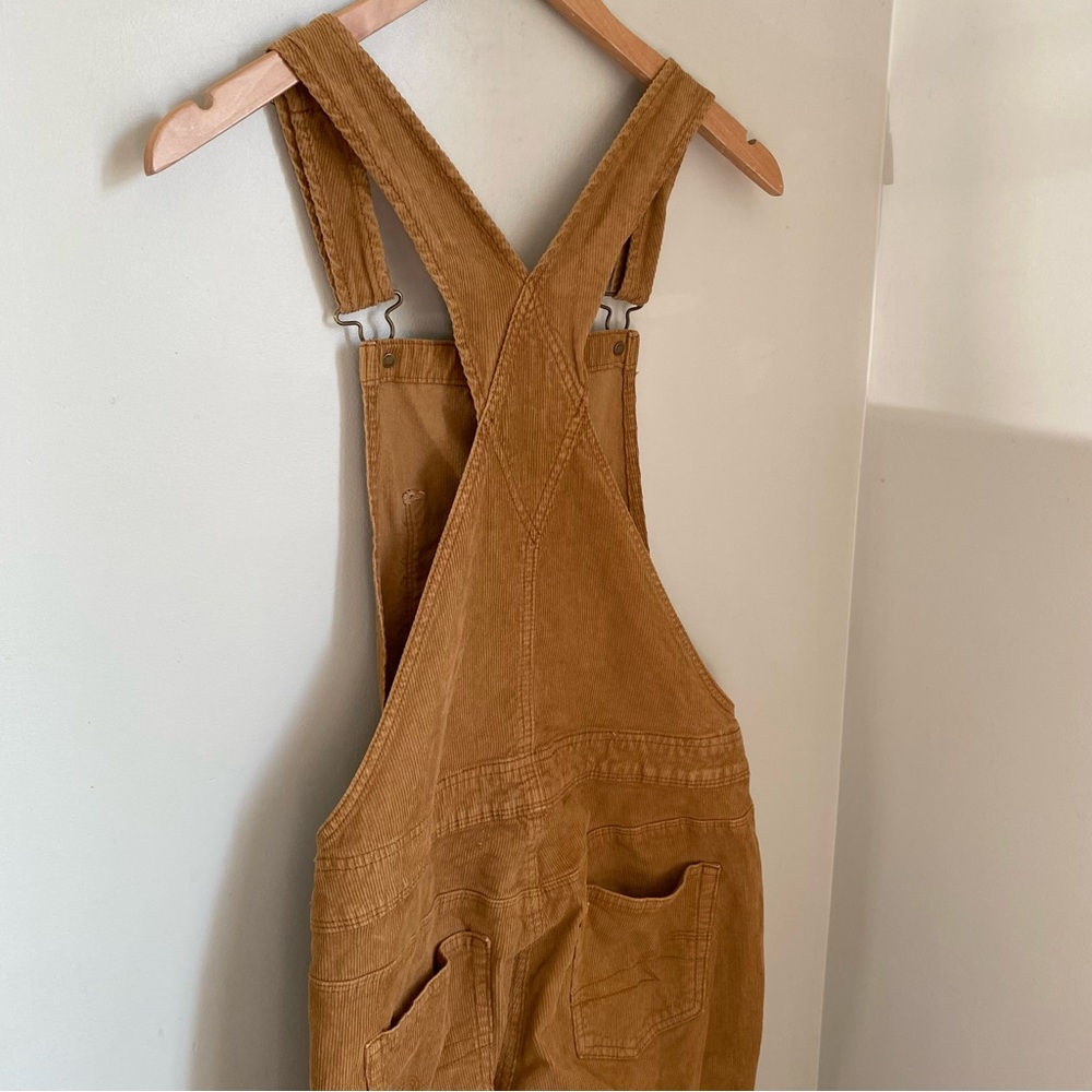 American Eagle Corduroy Overalls Brown Ladies Size Small Boho Casual - Picture 7 of 11